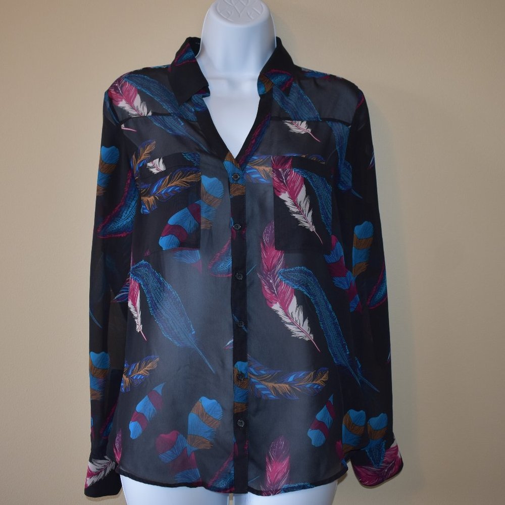 Women' Express Sheer Blouse - Size Medium